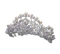 LVUNZJCA Corona de Tiara Tocado de Corona Nupcial de Cristal Corona de Boda Accesorios for el Cabello para Fiesta de Cumpleaños