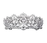 LVUNZJCA Corona de Tiara Tocados de Diademas for el Pelo con Corona Nupcial de Boda con Diamantes de imitación para Fiesta de Cumpleaños