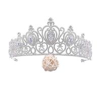 LVUNZJCA Corona de Tiara Vintage Tiara Tiara Rhinestone Tiara Crown Acesorios de Boda Nupciales para Fiesta de Cumpleaños(Blanco)