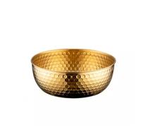 LVUNZJCA Cuenco de Acero Inoxidable Ensaladera Tazón de fideos con burbujas Tazón de sopa Tazón for mezclar for hornear(Gold,19cm)