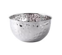 LVUNZJCA Cuenco de Acero Inoxidable Frutero de acero inoxidable Ensaladera Snack Bowl(Silver,24cm)