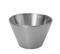 LVUNZJCA Cuenco de Acero Inoxidable Restaurante de barbacoa Ensaladera Tazón comercial(Silver,12cm)