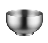 LVUNZJCA Cuenco de Acero Inoxidable Tazón de arroz doble Tazón de sopa 2 piezas Tazón for el hogar(14cm)