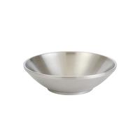 LVUNZJCA Cuenco de Acero Inoxidable Tazón de fideos Bibimbap Tazón de sopa Ensaladera(Silver,14cm)