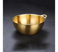 LVUNZJCA Cuenco de Acero Inoxidable Tazón de salsa de acero inoxidable Ensaladera Tazón de refrigerio(Gold,17cm)
