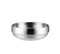 LVUNZJCA Cuenco de Acero Inoxidable Tazón de sopa de acero inoxidable for el hogar Tazón de ramen Tazón de pepinillos(Silver,22x7.7cm)