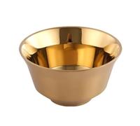LVUNZJCA Cuenco de Acero Inoxidable Tazón Tazón for comer en casa Tazón de sopa de doble capa(Gold,20cm)