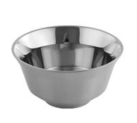 LVUNZJCA Cuenco de Acero Inoxidable Tazón Tazón for comer en casa Tazón de sopa de doble capa(Silver,18cm)