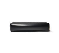 LVUNZJCA Estuche de Cuero para Lápices Bolsa de Almacenamiento de brochas de Maquillaje, Bolsa de lápices de Cuero de PU de papelería Simple(Schwarz)