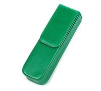 LVUNZJCA Estuche de Cuero para Lápices Estuche de Cuero for bolígrafos, Organizador de bolígrafos Hecho a Mano for Adultos y Estudiantes(Verde)