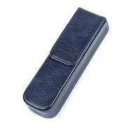 LVUNZJCA Estuche de Cuero para Lápices Estuche de Cuero for bolígrafos, Organizador de bolígrafos Hecho a Mano for Adultos y Estudiantes(Azul)