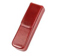 LVUNZJCA Estuche de Cuero para Lápices Estuche de Cuero for bolígrafos, Organizador de bolígrafos Hecho a Mano for Adultos y Estudiantes(Rouge)