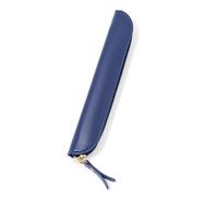 LVUNZJCA Estuche de Cuero para Lápices Estuche for lápices de Cuero Estuche for lápices Vintage Estuche for lápices con Cremallera Bolsa de Almacenamiento(Azul)
