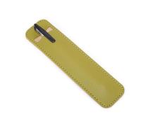 LVUNZJCA Estuche de Cuero para Lápices Estuche for lápices estilográfica Individual de Cuero Personalizado(Emerald Green)