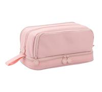 LVUNZJCA Estuche para lápices de doble capa para estudiantes, estuche de almacenamiento simple para estudiantes escolares y oficina, Pink, 22x9.5x10cm