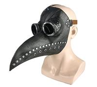 LVUNZJCA Máscara steampunk de látex punk con pico para adultos, accesorios para eventos de Halloween, para fiestas de cosplay (A)
