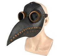 LVUNZJCA Máscara steampunk de látex punk con pico para adultos, accesorios para eventos de Halloween, para fiestas de cosplay (B)