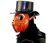 LVUNZJCA Máscara Steampunk Steampunk de piel sintética para Halloween, bar, fiesta, accesorios para fiesta de cosplay