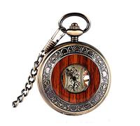 LVUNZJCA Reloj de Bolsillo Elegante Romano clásico Retro Manual de Bolsillo de Reloj mecánico de los Hombres y Mujeres Retro de la Pared del Reloj