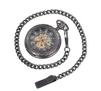 LVUNZJCA Reloj de Bolsillo Reloj de Bolsillo con Movimiento mecánico, Funda con Tapa, Vintage, for Hombre y Mujer