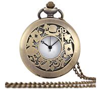 LVUNZJCA Reloj de Bolsillo Reloj de Bolsillo Delicado Creativo Hueco de la Vendimia clásica Cuarzo Cuarzo de la Vendimia de Bolsillo Hombres