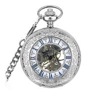 LVUNZJCA Reloj de Bolsillo Reloj de Bolsillo Vintage con Movimiento mecánico Hecho a Mano