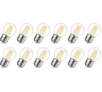 LVWIT Bombillas Golf de Filamento LED E27 (Casquillo Gordo) - 4W Equivalente a 40W, 470 Lúmenes, Color Blanco Cálido 2700K, Bombilla Retro Vintage. No Regulable - Pack de 6 Unidades. (Paquete de 2)