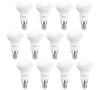 LVWIT Bombillas LED E14, 7.2W Equivalente a 60W, 2700K Luz Blanca Cálida, Bombilla Reflector LED R50 806 LM, Bajo Consumo, El Ángulo del Haz 150°. No Regulable - Pack de 12 Unidades