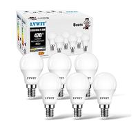 LVWIT Bombillas LED P45 E14 (Casquillo Fino) - 4.5W equivalente a 40W, 470 lúmenes, Color blanco frío 6500K, No regulable - Pack de 6 Unidades.