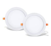 LVWIT Downlight LED Techo Empotrable - 25W Equivalente a 200W, Focos LED de 2250 Lúmenes, Lámparas de Techo Luz de Color Blanco Neutro 4000K. - Pack de 2 Unidades.