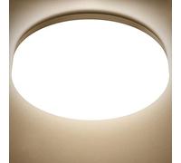 LVWIT Lámpara de Techo LED 18W, Plafón LED de 1800 lúmenes, Impermeable IP65 con Color blanco neutro 4000K, No regulable - Ø28 x 5cm, El Ángulo del Haz de 115°.