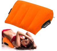 LVYIQI Almohada con Forma de triángulo Naranja con asa, cojín de posicionamiento, Almohada Inflable, cojín mágico, Soporte para el Cuerpo