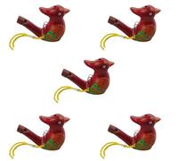 LVYUDS 5 Piezas Silbato de Pájaro Acuático, Cerámico con Soga Música Pájaro Silbato Adecuado para Agua Parque para Niños Regalo Fiestas(Color:E)