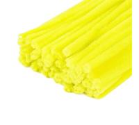 LVYUDS 500/1000 Uds. Limpiapipas Kit De Flores Artificiales Tallos De Chenilla Para Manualidades Limpiadores De Pipa Flexibles Fáciles De Moldear Para Todas Las Edades(500pcs,Fluorescent Yellow)