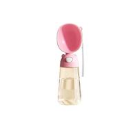 LVYUDS Bebedero Perro Portatil con Contenedor de Alimentos, Botella de Agua for Perro Antigoteo, Botella de Agua for Perros Básico for Exterior Camina for Gatos Perros (Color : Pink, Size : 550ml)