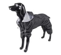 LVYUDS Botón de Presión Chubasquero Perro Reflexivo Encapuchado, 4 Patas Todo Incluido Impermeable Perro Ajustable Cordón con Bolsillo, Abrigo para Perro para Caminar(Size:4XL)