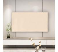 LVYUDS Color Puro a Prueba de Polvo Cubierta de TV, Colgante/Escritorio Universal Tela Elástica Funda para Televisor Aplicable 32-85 Pulgadas Televisión Plana(Beige,55-65inches)