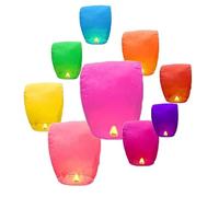 LVYUDS Ecológicos Farolillos Voladores Para Niños Parejas 10 Unidades Linternas Chinas Del Cielo Color Aleatorio, Libera Tus Sueños Sin Límites Deseos Sinceros(Multicoloured)