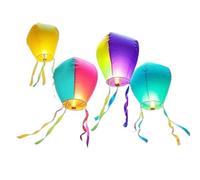 LVYUDS Ecológicos Farolillos Voladores Para Niños Parejas 10 Unidades Linternas Chinas Del Cielo Color Aleatorio, Libera Tus Sueños Sin Límites Deseos Sinceros(Mixed colours)