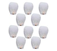 LVYUDS Ecológicos Farolillos Voladores Para Niños Parejas 10 Unidades Linternas Chinas Del Cielo Color Aleatorio, Libera Tus Sueños Sin Límites Deseos Sinceros(Blanco)