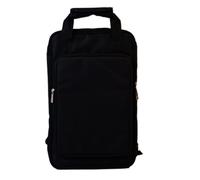 LVYUDS Funda para Baquetas 12 Pares Capacidad Oxford 600d, Hombro Estuche para Baquetas Ajustable con Tarjetas Bolsillo Bolsa para Baquetas Escobillas Accesorios(Negro)