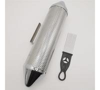 LVYUDS Guiro Instrumento Musical Cilíndrico De Metal, Acompañamiento Profesional De Guiro Instrumento Musical, Raspador Humano En Forma De Cono (Color : B)