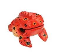LVYUDS Guiro Instrumento Musical, Instrumento De Sonido De Barrido Con Palo De Güiro De Madera Croar De Rana Con Forma De Rana (Color : Red)
