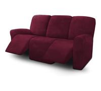 LVYUDS Hogar Cubre Sillon A Prueba De Polvo Funda Sillon Relax Reclinable para 1/2/3 Plazas De Felpa Corta Funda Butaca Antideslizante Protector Elástico para Salón(1-Seater,Red)