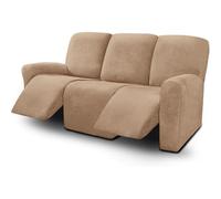 LVYUDS Hogar Cubre Sillon A Prueba De Polvo Funda Sillon Relax Reclinable para 1/2/3 Plazas De Felpa Corta Funda Butaca Antideslizante Protector Elástico para Salón(1-Seater,Sand)
