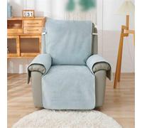 LVYUDS Impermeables Funda Butaca para Perros Poliéster Funda Sillon Relax Reclinable Antideslizantes Banda Elástica Cubre Sillon Sin Desplazamiento Ver La Televisión(137 * 191cm,Azul)