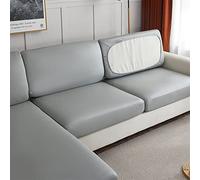 LVYUDS Impermeables Funda Sofa Tejido Técnico Todo Incluido Protector para Todas Las Estaciones Cubre Sofa A Prueba De Polvo Antideslizantes Empresas Centros Comerciales(3 Seat,Light Gray)