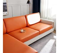 LVYUDS Impermeables Funda Sofa Tejido Técnico Todo Incluido Protector para Todas Las Estaciones Cubre Sofa A Prueba De Polvo Antideslizantes Empresas Centros Comerciales(3 Seat,Naranja)