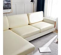 LVYUDS Impermeables Funda Sofa Tejido Técnico Todo Incluido Protector para Todas Las Estaciones Cubre Sofa A Prueba De Polvo Antideslizantes Empresas Centros Comerciales(1 Seat,Beige)