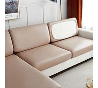 LVYUDS Impermeables Funda Sofa Tejido Técnico Todo Incluido Protector para Todas Las Estaciones Cubre Sofa A Prueba De Polvo Antideslizantes Empresas Centros Comerciales(1 Seat,Khaki)